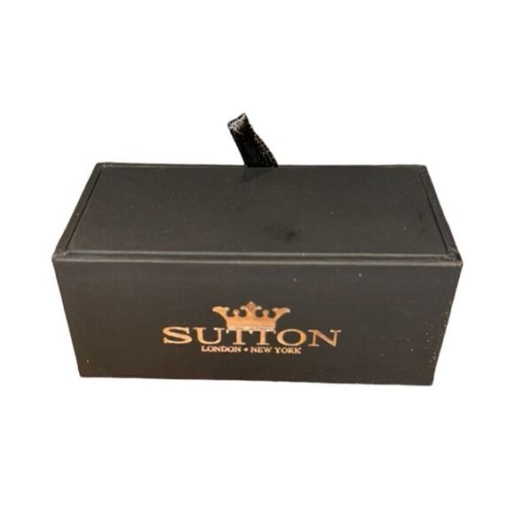 New in box Rohan Sutton shirt black cufflinks - Picture 2 of 3